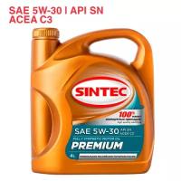 Моторное масло Sintec PREMIUM SAE 5W-30 API SN, ACEA C3 4л синтетика (900376)