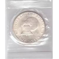 1 доллар 1976 (S). США (200-летие Декларации независимости). Серебро UNC в родной упаковке