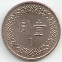 Тайвань 1 доллар 2015 год