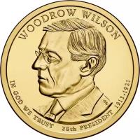 Монета 1 доллар 2013 «28-й президент Вудро Вильсон» США