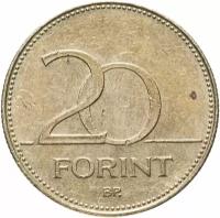 Монета Венгрия 20 форинтов (forint) 2012-2021 "MAGYARORSZÁG", случайная дата Y163903