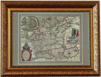 Карта России Гесселя Герритса в багете, 88х68 см