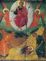 Икона на дереве ручной работы - Преставление Иоанна Богослова, арт Иг061, 15х20х1,8 см