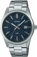 Наручные часы CASIO Standard Мужские японские наручные часы Casio MTP-VD03D-2A с гарантией мужские, кварцевые, водонепроницаемые, синий, серебряный