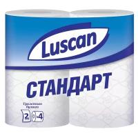 Туалетная бумага Luscan Standart белая двухслойная 4 рул
