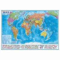 Карта "Мир" политическая Globen, 1:28млн, 1170*800мм, интерактивная, с ламинацией, европодвес