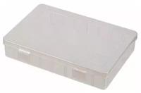 Коробка для швейныx принадлежностей Gamma, цвет: прозрачный матовый 4,7x19x12,5 см