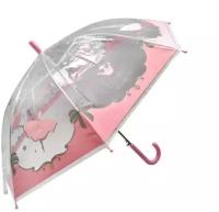 Зонт детский прозрачный 'Принцесса' 48 см полуавтомат