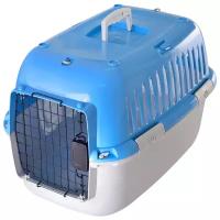 Клиппер-переноска для кошек и собак Fauna International Explorer Sport 38х38х57 см голубой/серый