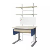 Комплект Астек-Элара стол с выдвижным ящиком + стеллаж металлический Юниор