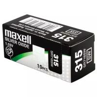 Батарейка Maxell 315 BL1 Silver Oxide 1.55V 0%Hg 10 шт