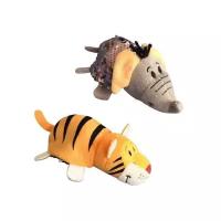 Мягкая игрушка 1 TOY Вывернушка Тигр-Слон с пайетками 12 см