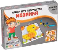 Развивающая игра мозаика детская "Поделкин" MZK-02 №02 Ферма (128 деталей)