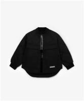 Куртка утепленная оверсайз черная Gulliver, для девочек, размер 164, мод. 12307GJC4104