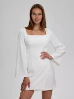 Платье ELEN MODE вечернее мини с рукавами клеш белое