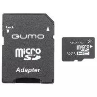 Карта памяти Qumo microSDHC class 10 UHS-I U1 + SD adapter