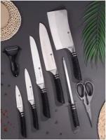 Hoffmann НМ 6638 набор ножей 8 пр. черн с точкам