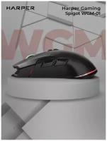 Беспроводная игровая мышь HARPER Gaming WGM-01, черный