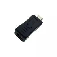 Переходник/адаптер ESPADA mini USB - micro USB (EUSB2mnBF-mcBM), 0.04 м, черный