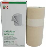 Бинт компрессионный поддерживающий фиксирующий эластичный Хафтэласт (Haftelast) без содержания латекса (10смх4 м) 30823