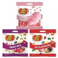 Конфеты Jelly Belly Cotton Candy 70 гр. + Fruit Mix 70 гр. + 20 вкусов 70 гр. (3 шт.)