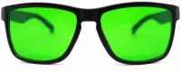 Глаукомные очки зеленые прямоугольные Bence 2868324, линза пластик, цвет черный
