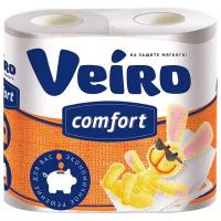 Туалетная бумага Veiro Comfort белая двухслойная