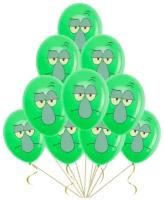 Набор воздушных шаров Губка Боб Сквидвард (зеленый, 10 шт, 32 см)