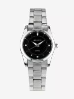 Наручные часы Часы женские наручные, ARlanch, кварцевые классические, круглые, чёрные, со стальным браслетом, водонепроницаемые, противоударные., серебряный