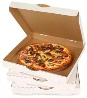 Коробка для пирогов, пиццы 31*31*5 см белая 10 шт