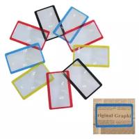Лупа в виде пластиковой карты ( цвет прозрачный ) Увеличение 3х Размер: 8,5 х 5,5 см Материал ПВХ