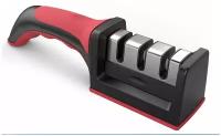 Точилка механическая Sharpener / ножеточка / двусторонняя заточка / станок / для ножей и ножниц / шлифовка / для кухни / 3 этапная заточка / ручная