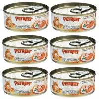 Корм для кошек Petreet (0.07 кг) 6 шт. Natura Кусочки розового тунца с морковью