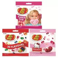 Конфеты Jelly Belly Bubble Gum 70 гр. + 20 вкусов 70 гр. + Hello Kitty 60 гр. (3 шт.)