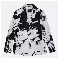 Пиджак черно-белый с принтом Gulliver 121GPBMC4801 размер 98