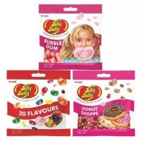 Конфеты Jelly Belly Bubble Gum 70 гр. + 20 вкусов 70 гр. + Donut Shoppe 70 гр. (3 шт.)