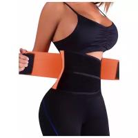 Фитнес пояс для похудения CleverCare, оранжевый, размер XL