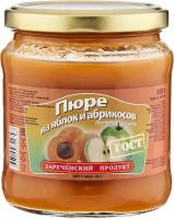 Пюре из яблок и абрикосов "Зареченский продукт" протертое с сахаром 350 гр ГОСТ
