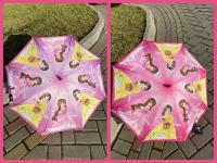 Зонт детский для девочек с Принцессами розовый с желтым