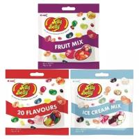 Конфеты Jelly Belly Fruit Mix 70 гр. + 20 вкусов 70 гр. + Ice Cream Mix 70 гр. (3 шт.)