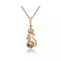 PLATINA jewelry Золотая подвеска с натуральными вставками 03-3082-00-282-1110-57