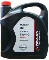 Nissan KE900-90042-VA Масло моторное синтетическое "Motor Oil 5W-40", 5л