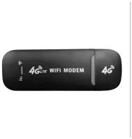 Модем роутер 4G LTE / USB модем, с раздачей интернета на любые устройства, 150Мбит, вставь сим карту и пользуйся черный