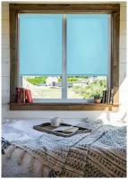 Рулонные шторы, Лайф цвет бирюзовый 90х160см