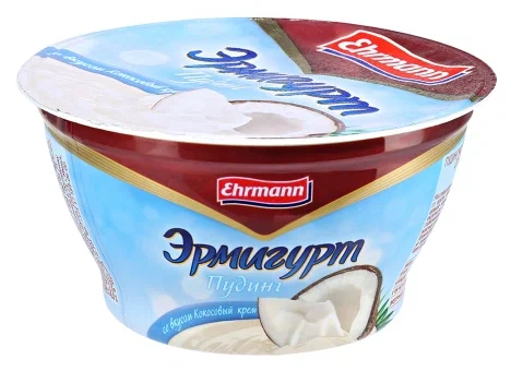 Пудинг Ehrmann Эрмигурт со вкусом кокосовый крем 3.3%