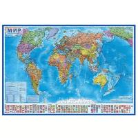 Globen Интерактивная карта Мир Политический 1:32 в тубусе (КН040)