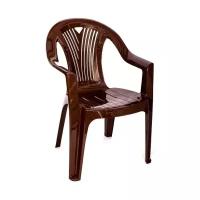 Кресло пластиковое Салют 110-0012, 660х600х840мм, цвет шоколад