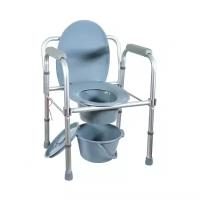 Кресло-туалет AMRUS ENTERPRISES AMCB6808 облегченное со спинкой, регулируемое по высоте