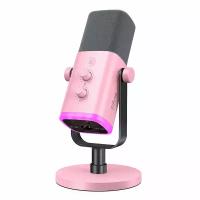 Динамический USB/XLR микрофон Fifine AM8P розовый