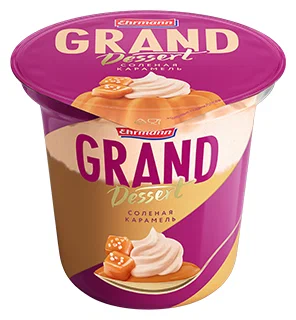 Пудинг Ehrmann Grand Dessert Соленая карамель 4.7%, 200 г